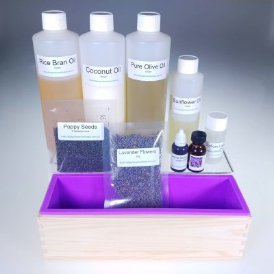 Lavender Flowers Scrub soap making kit 1kg
