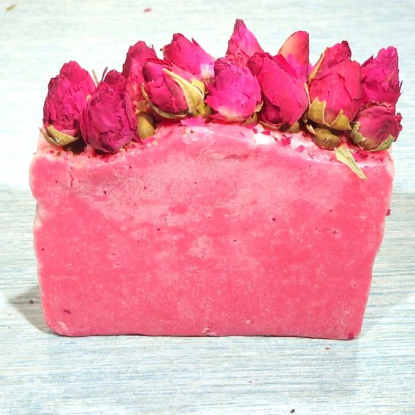 Red Rose Bud soap bar