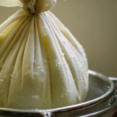 Certified Organic Cotton Cheesecloth hanging