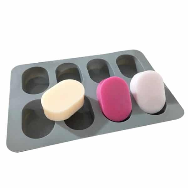 Oval 3D Silicone Mould 8 Cavity top