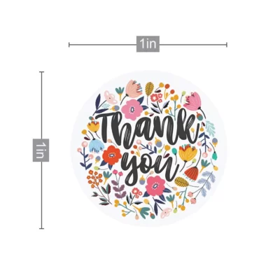 Thank you Flower design sticker1