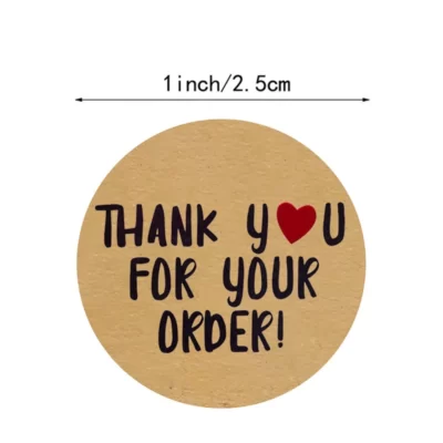 Thank you for your order Stickers Heart You1