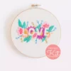 LOVE Colourful Embroidery Kit Main Photo