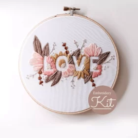 BrynnandCo Pastel LOVE Embroidery Kit