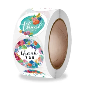 Thank You Floral Design Stickers 500 Pack