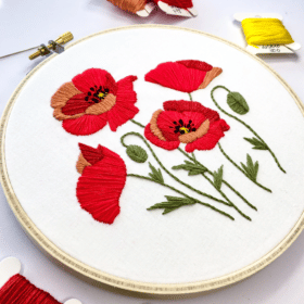Craft Make Do Poppies Embroidery Kit