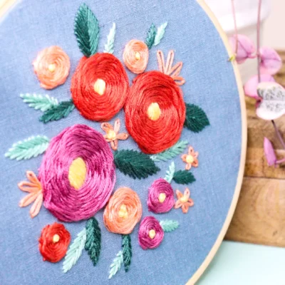 Craft Make Do Rose Garden Embroidery Kit1