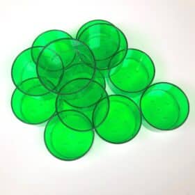 Polycarbonate Green Tealights Wick Pack