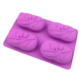 Olive Leaf 4 Cavity Silicone Mould
