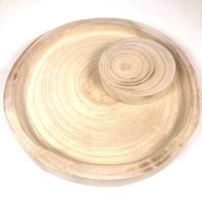 Large and Small Round Wooden Bases