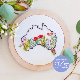 BrynnandCo Australia Native Flowers Embroidery Kit