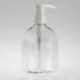 Bell Squat PET Bottle With White Lotion Pump 500ml